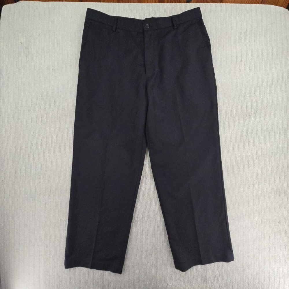 IZOD Pants Mens 36x30 Black Xtreme Function Golf Microfiber Chino Straight Leg